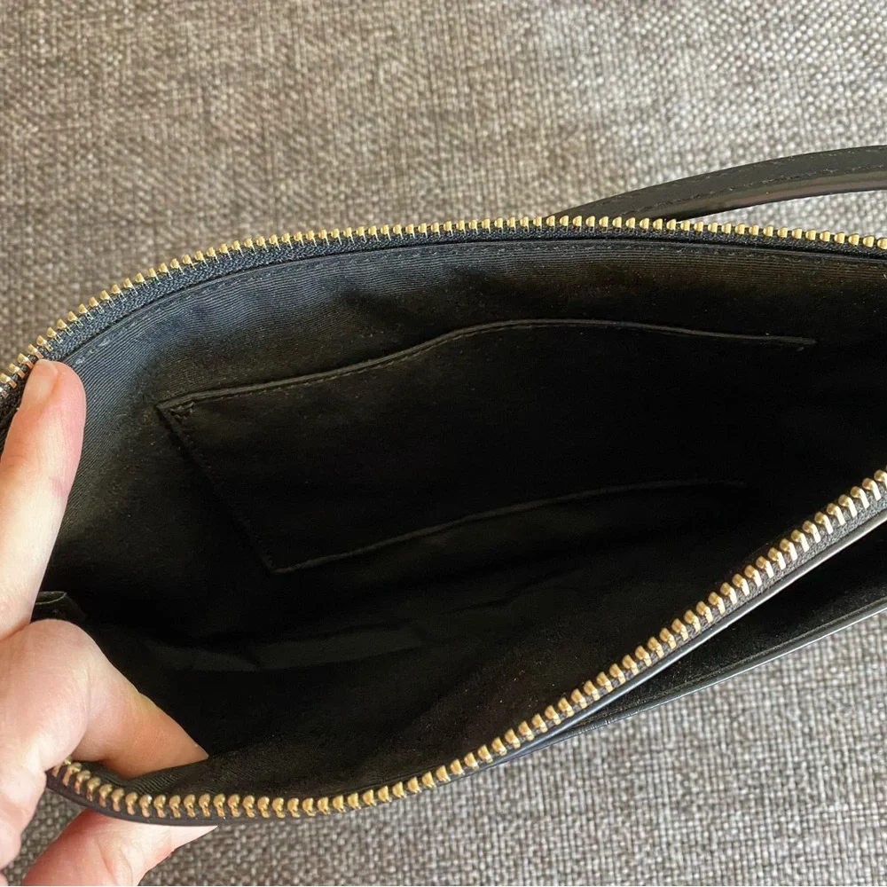 EUC Coach Crossgrain Leather Bag & Pouch F529881 East West Pop Crossbody
